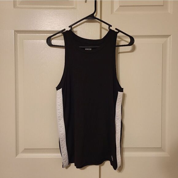 NWOT MICHAEL Michael Kors black tank top with white "MK" lettering down sides - Picture 1 of 7